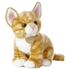 Realistic Stuffed Orange Kitten 10 Inch Plush Tabby Cat by Aurora