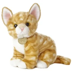 Realistic Stuffed Orange Kitten 10 Inch Plush Tabby Cat by Aurora
