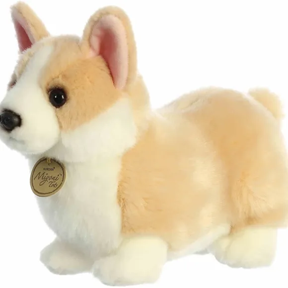 Realistic Stuffed Pembroke Welsh Corgi Puppy 9 Inch Miyoni Plush by Aurora