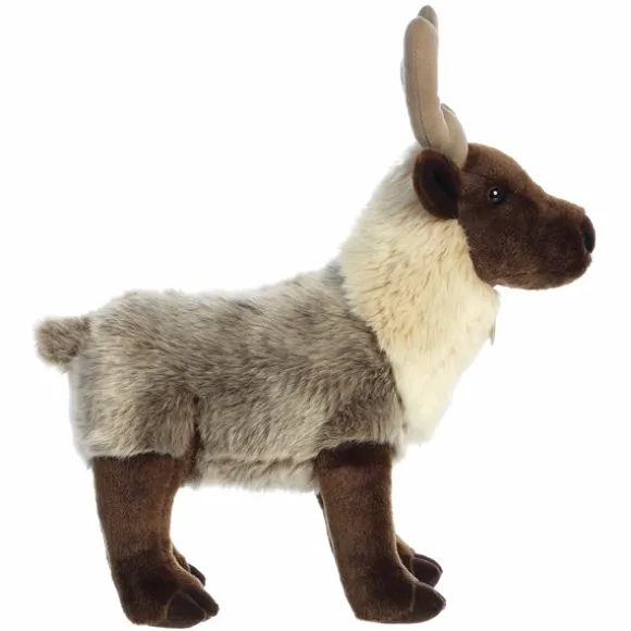 Realistic Stuffed Reindeer 14 Inch Miyoni Plush by Aurora