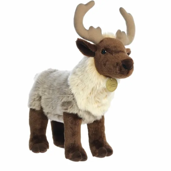 Realistic Stuffed Reindeer 14 Inch Miyoni Plush by Aurora
