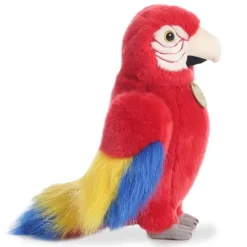 Realistic Stuffed Scarlet Macaw 11 Inch Plush Animal by Aurora
