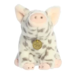 Realistic Stuffed Seated Spotted Piglet 10 Inch Miyoni Plush by Aurora