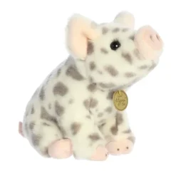 Realistic Stuffed Seated Spotted Piglet 10 Inch Miyoni Plush by Aurora