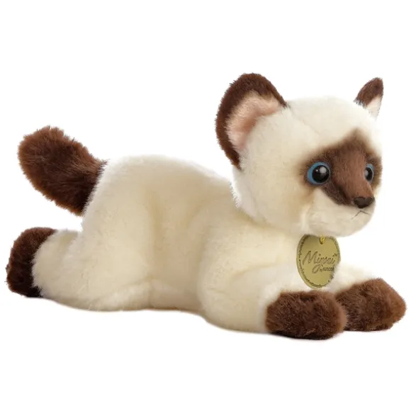 Realistic Stuffed Siamese Cat 8 Inch Plush Cat by Aurora