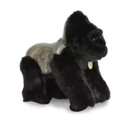 Realistic Stuffed Silverback Gorilla 12 Inch Miyoni Plush by Aurora