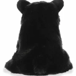 Realistic Stuffed Sitting Black Bear Plush Animal by Aurora