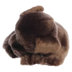 Realistic Stuffed Sleepy Chocolate Lab Pup Miyoni Plush by Aurora