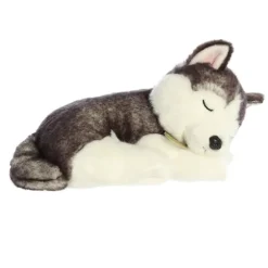 Realistic Stuffed Sleepy Husky Pup Miyoni Plush by Aurora