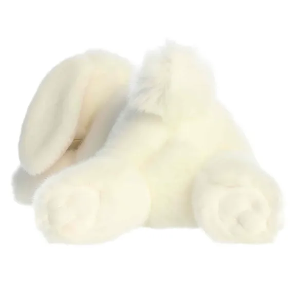 Realistic Stuffed Sleepy White Bunny 12 Inch Miyoni by Aurora