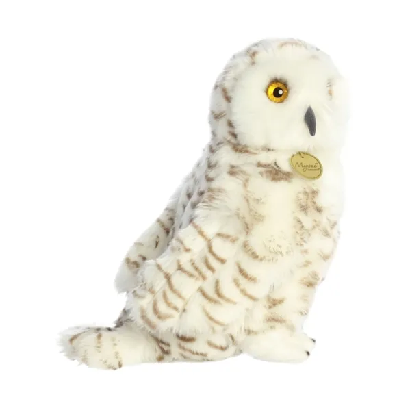 Realistic Stuffed Snowy Owl 15 Inch Miyoni Plush by Aurora