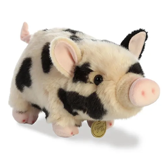 Realistic Stuffed Spotted Potbellied Pig 10 Inch Miyoni Plush by Aurora