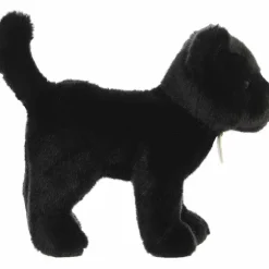 Realistic Stuffed Standing Black Panther Miyoni Wild Cat Plush by Aurora