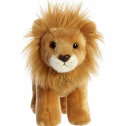 Realistic Stuffed Standing Lion Miyoni Wild Cat Plush by Aurora