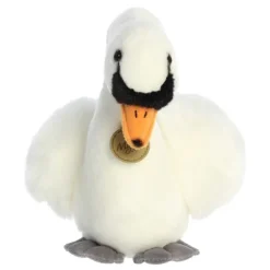 Realistic Stuffed Swan 11 Inch Miyoni Plush by Aurora