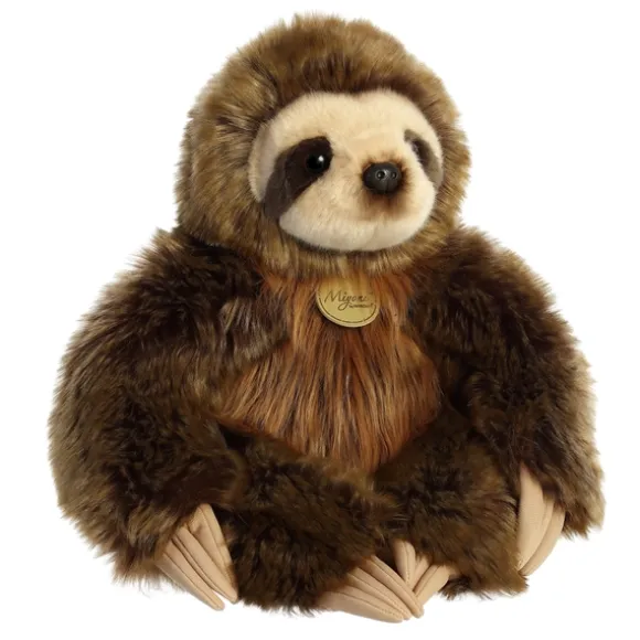 Realistic Stuffed Three-Toed Sloth 14.5 Inch Miyoni Plush by Aurora