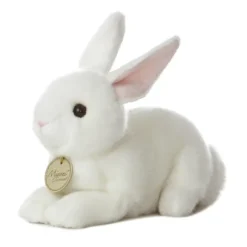 Realistic Stuffed White Bunny 8 Inch Plush Animal by Aurora