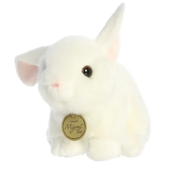 Realistic Stuffed White Rabbit Playful Ears Miyoni Plush by Aurora