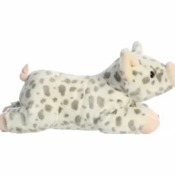 Realistic Stuffed White Spotted Piglet 17 Inch Miyoni Plush by Aurora