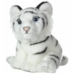 Realistic Stuffed White Tiger Cub 10 Inch Plush Animal by Aurora