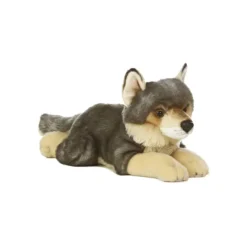 Realistic Stuffed Wolf 16 Inch Plush Animal by Aurora