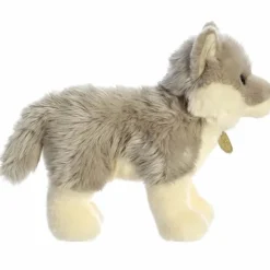 Realistic Stuffed Wolf Pup 10 Inch Miyoni Plush by Aurora
