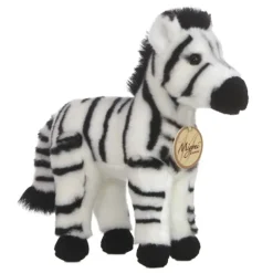 Realistic Stuffed Zebra 11 Inch Plush Animal by Aurora