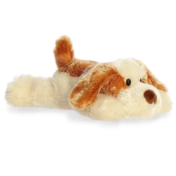 Scruff the Brown and Tan Stuffed Dog Mini Flopsie by Aurora