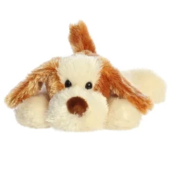 Scruff the Brown and Tan Stuffed Dog Mini Flopsie by Aurora