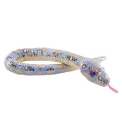 Shiny Blue Diamond Stuffed Snake 54 Inch Foilkins by Wild Republic