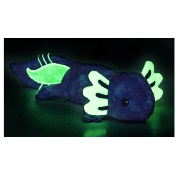 Snugglies Bioluminescent Glow in the Dark Plush Axolotl by Fiesta