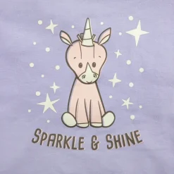 Sparkle and Shine Plush Unicorn with Matching Toddler T-shirt Gift Set by Demdaco