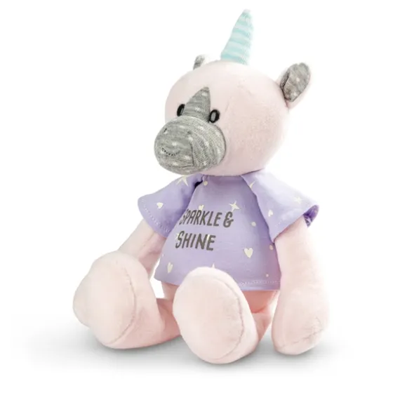 Sparkle and Shine Plush Unicorn with Matching Toddler T-shirt Gift Set by Demdaco