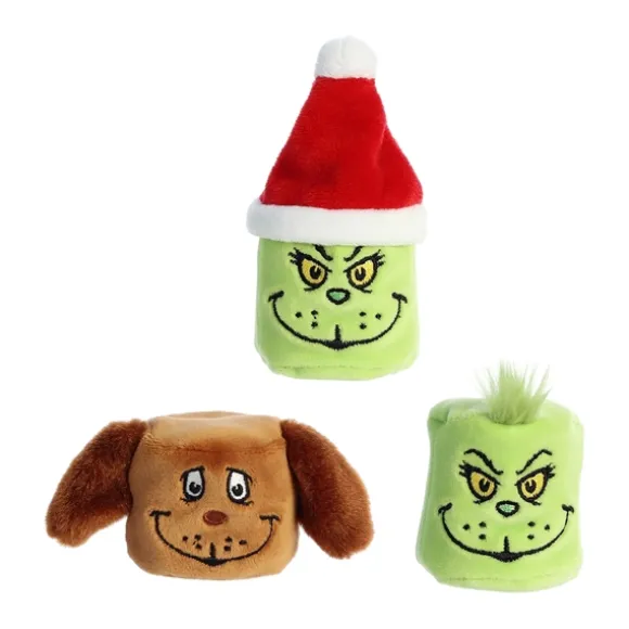 Squishy Dr. Seuss Grinch Plush Mallows 3 Piece Set by Aurora