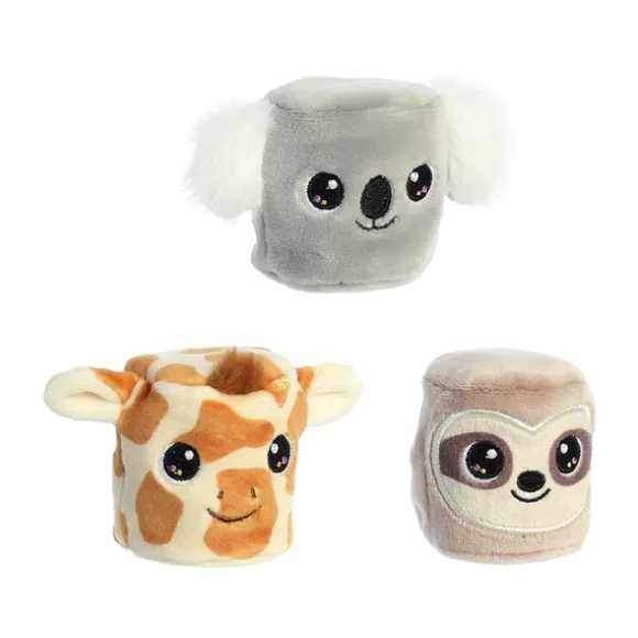Squishy Jungle Animals Plush Mallows 3 Piece Set By Aurora