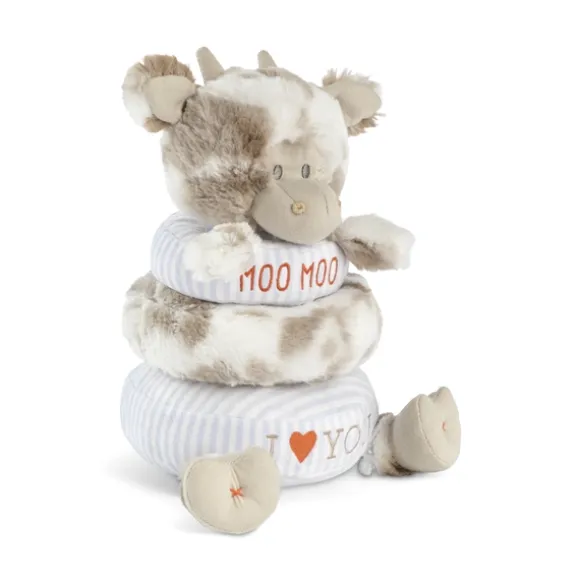 Stackable Rings Plush Cow Baby Toy by Demdaco