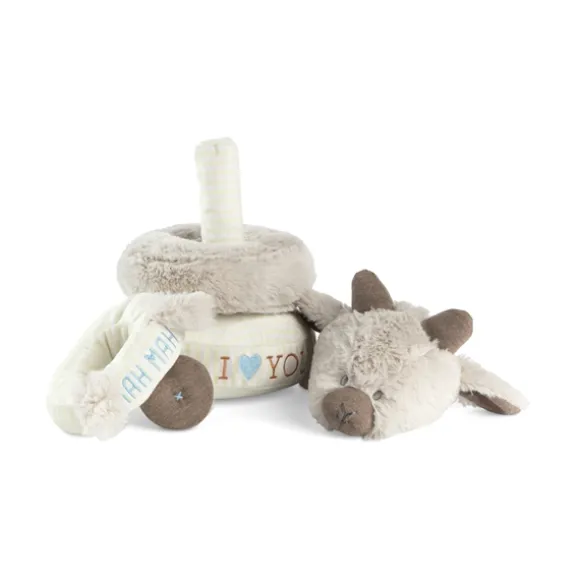 Stackable Rings Plush Goat Baby Toy by Demdaco