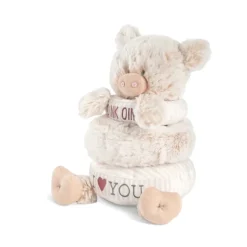 Stackable Rings Plush Pig Baby Toy by Demdaco