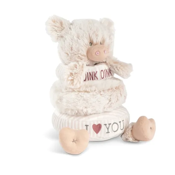 Stackable Rings Plush Pig Baby Toy by Demdaco