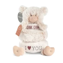 Stackable Rings Plush Pig Baby Toy by Demdaco