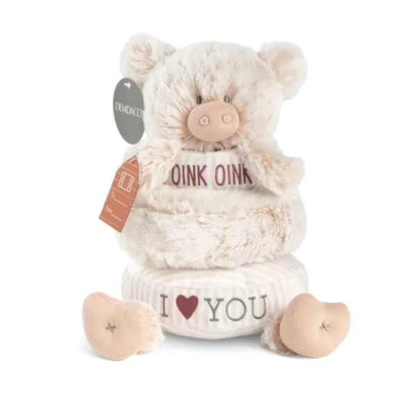 Stackable Rings Plush Pig Baby Toy by Demdaco