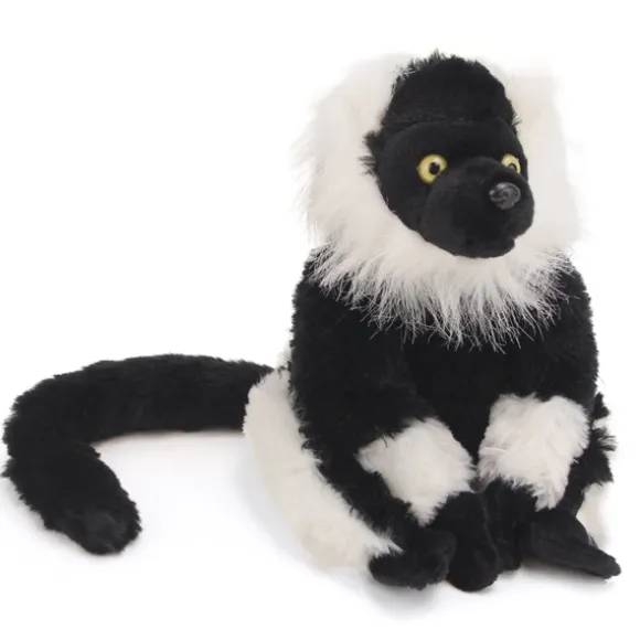 Stuffed Black and White Ruffed Lemur Mini Cuddlekin by Wild Republic