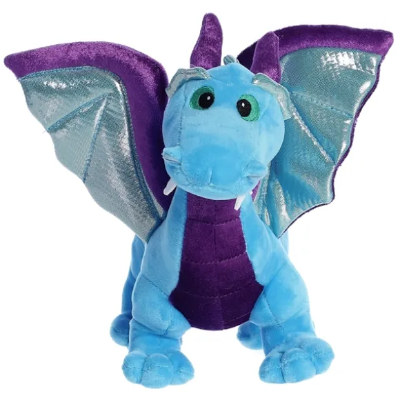 Stuffed Roaring Blue Dragon 14 Inch Plush Animal with Sound by Aurora