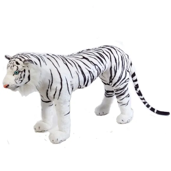 Stuffed White Tiger 40 Inch Ride On Plush Animal by Fiesta