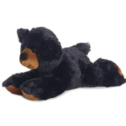Sullivan the Stuffed Black Bear Cub Mini Flopsie by Aurora