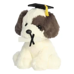 Terrier Pup Stuffed Dog with Graduation Cap and Diploma by Aurora