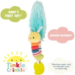 Tinkle Crinkle Plush Caterpillar Baby Toy by Gund