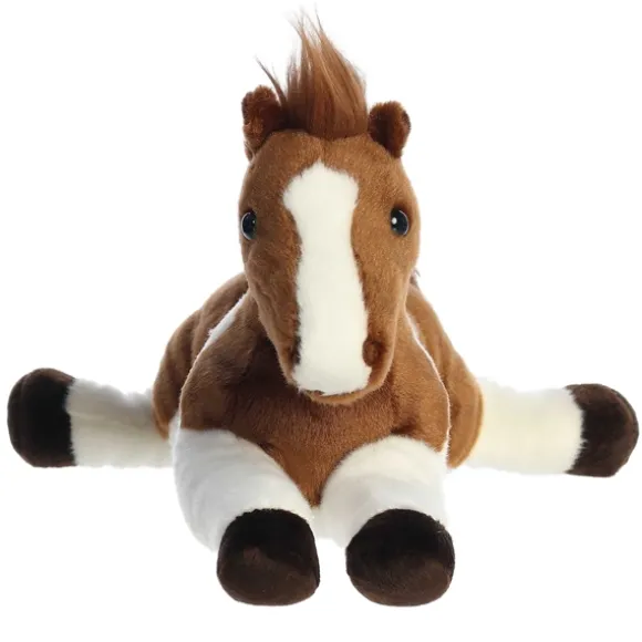 Tola the Stuffed 12 Inch Lying Plush Paint Horse by Aurora