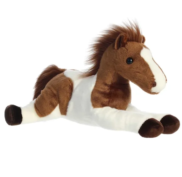 Tola the Stuffed 12 Inch Lying Plush Paint Horse by Aurora