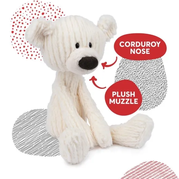Toothpick the White Cable Pattern Teddy Bear by Gund